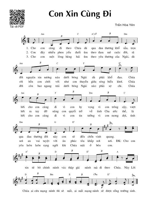 Con Xin Cùng Đi - Trần Hòa Yên