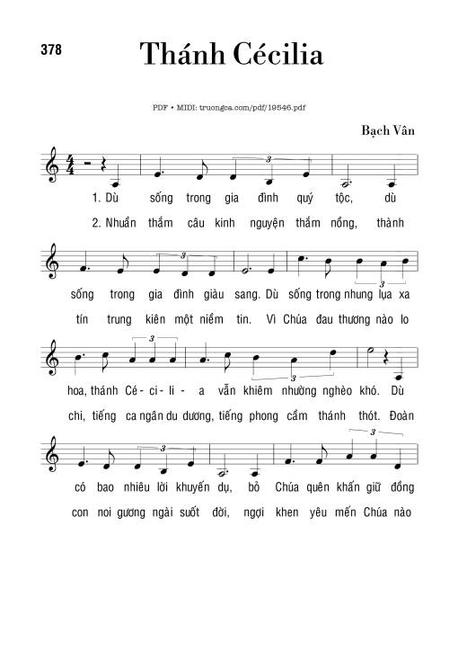 Thánh Cécilia - Bạch Vân