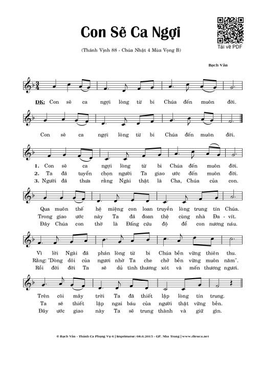 Thánh Vịnh 88, Con Sẽ Ca Ngợi