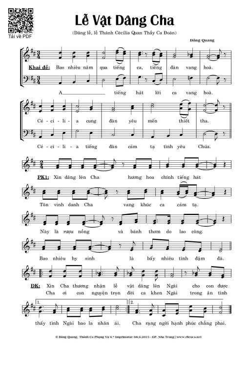 Lễ Vật Dâng Cha