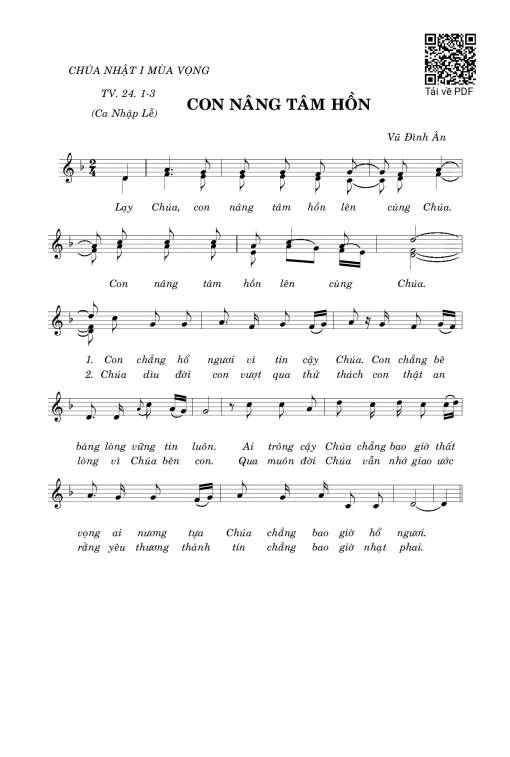 Thánh Vịnh 24, Con Nâng Tâm Hồn