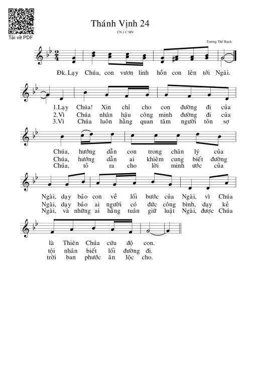 Thánh Vịnh 24, Chúa Nhật 1C Mùa Vọng