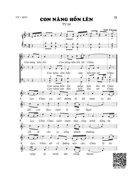 Thánh Vịnh 24, Con Nâng Hồn Lên