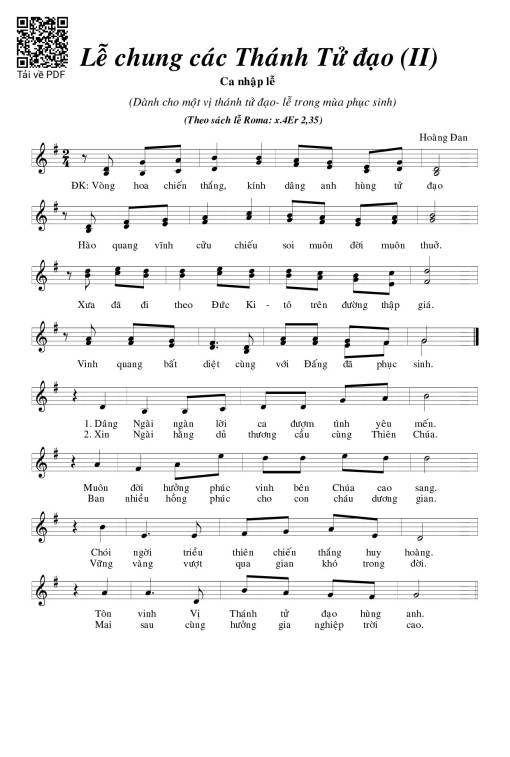 Lễ Chung Các Thánh Tử Đạo Ii