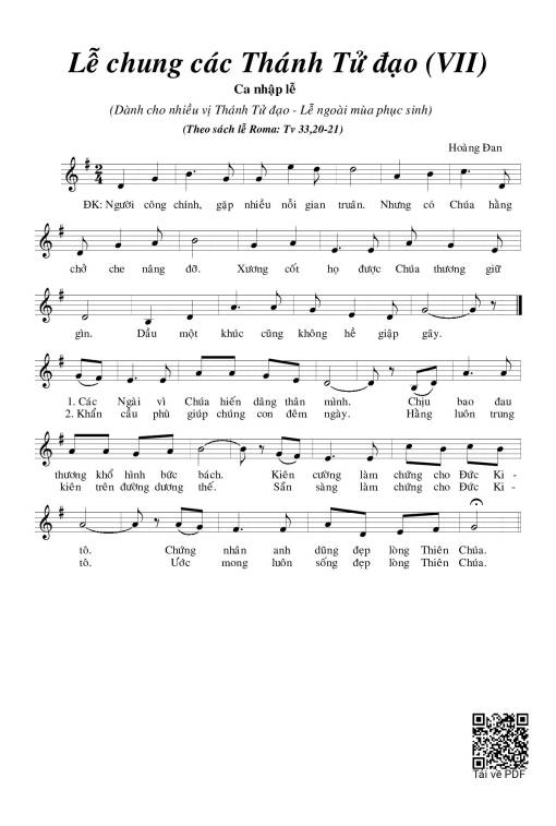 Lễ Chung Các Thánh Tử Đạo Vii