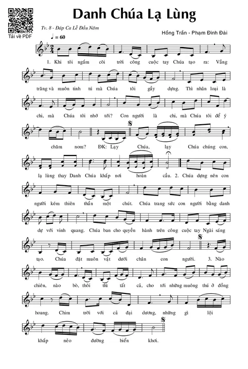 Danh Chúa lạ lùng (Thánh Vịnh 8)