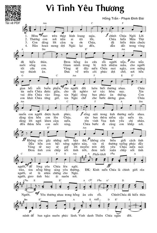 Vì tình yêu thương