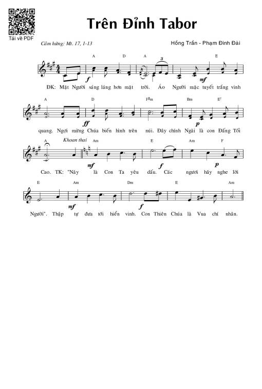 Trên đỉnh Tabor (Mt. 17)