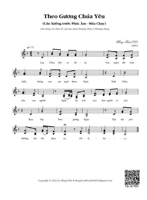 Theo gương Chúa yêu