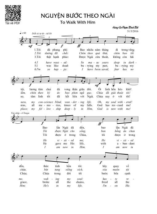 Nguyện bước theo Ngài