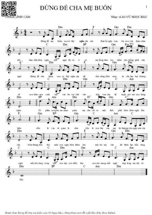 Đừng để cha mẹ buồn