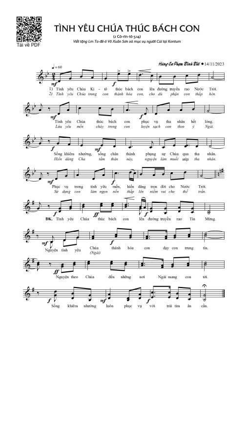 Tình yêu Chúa thúc bách con