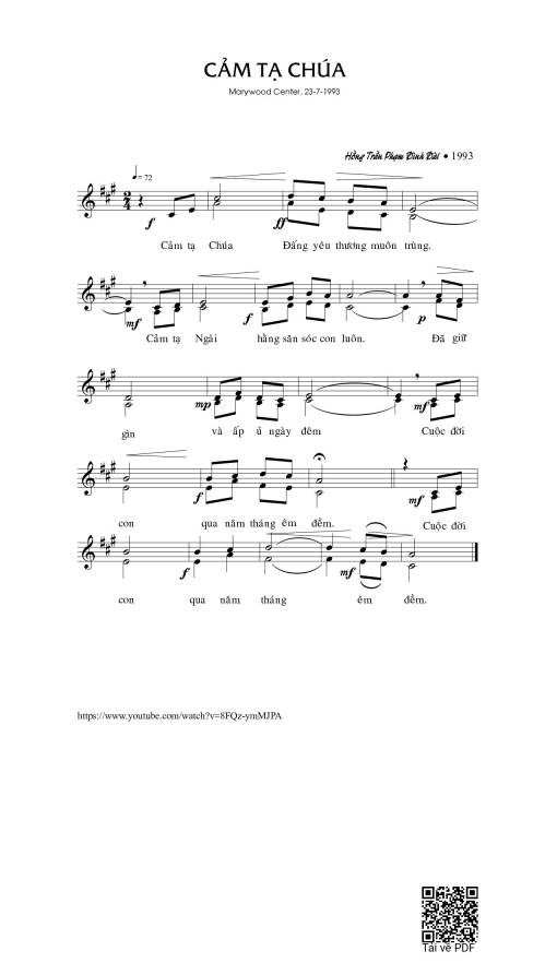 Cảm Tạ Chúa - Hồng Trần Phạm Đình Đài