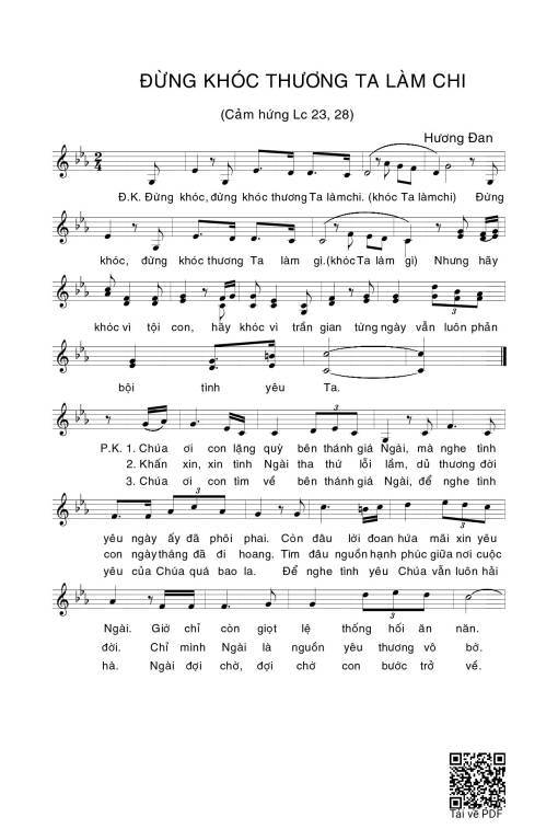 Đừng khóc thương Ta làm chi