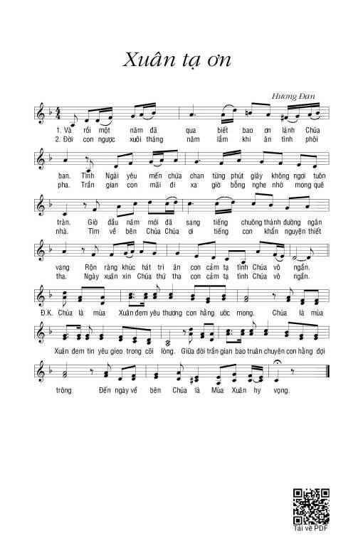 Xuân tạ ơn - Hương Đan