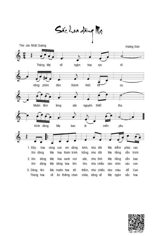 Sắc hoa dâng Mẹ