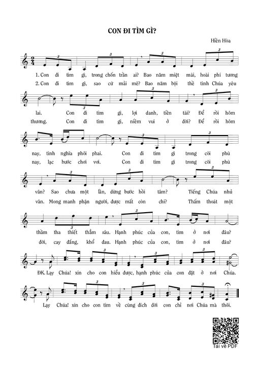 Con đi tìm gì? - Hiền Hòa