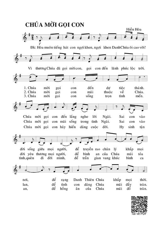 Chúa mời gọi con