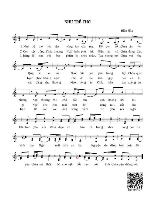 Như trẻ thơ - Hiền Hòa