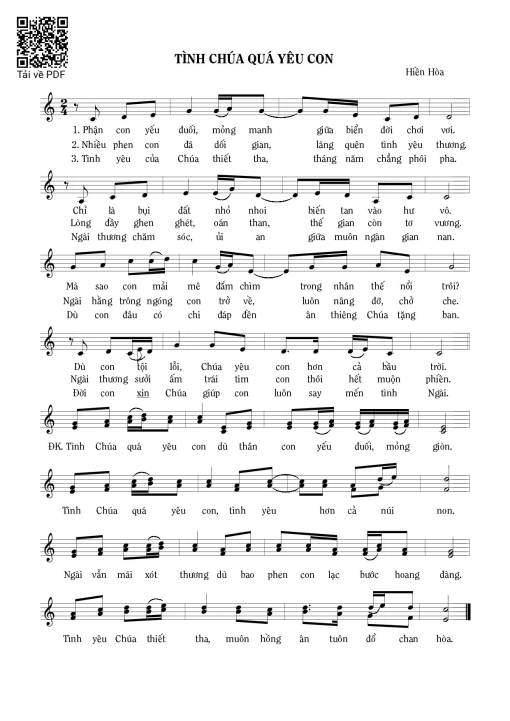 Tình Chúa quá yêu con