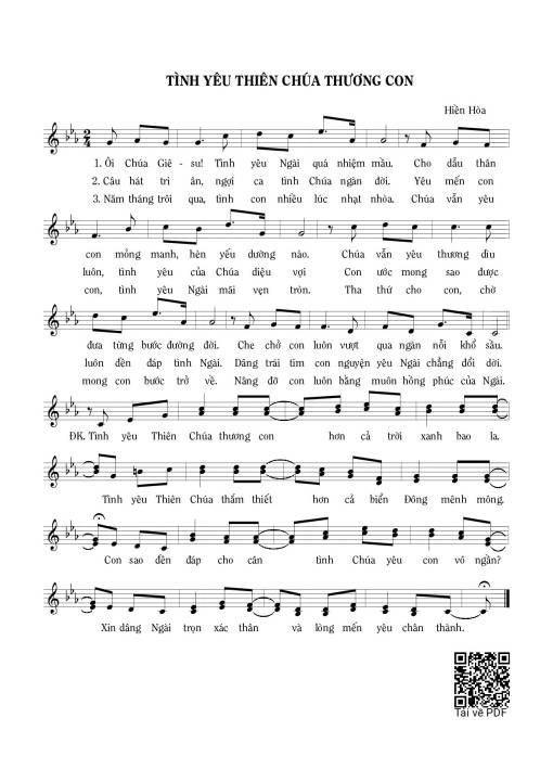 Tình yêu Thiên Chúa thương con