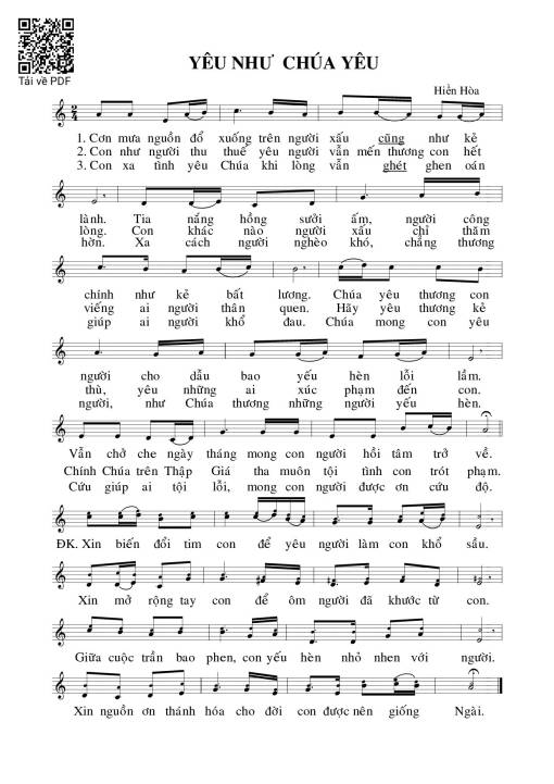 Yêu như Chúa yêu