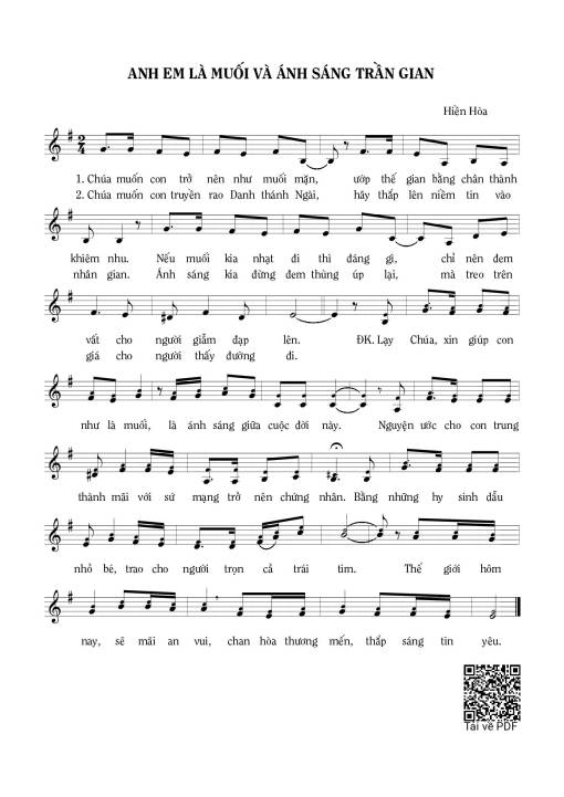 Anh em là muối và ánh sáng trần gian