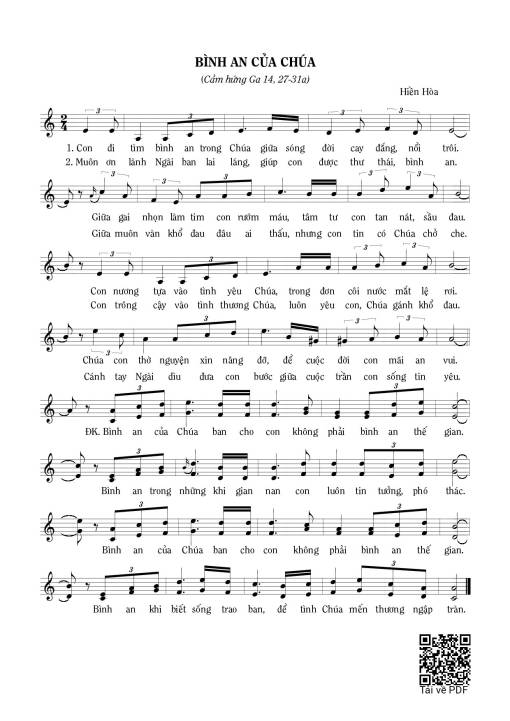 Bình an của Chúa (Ga. 14