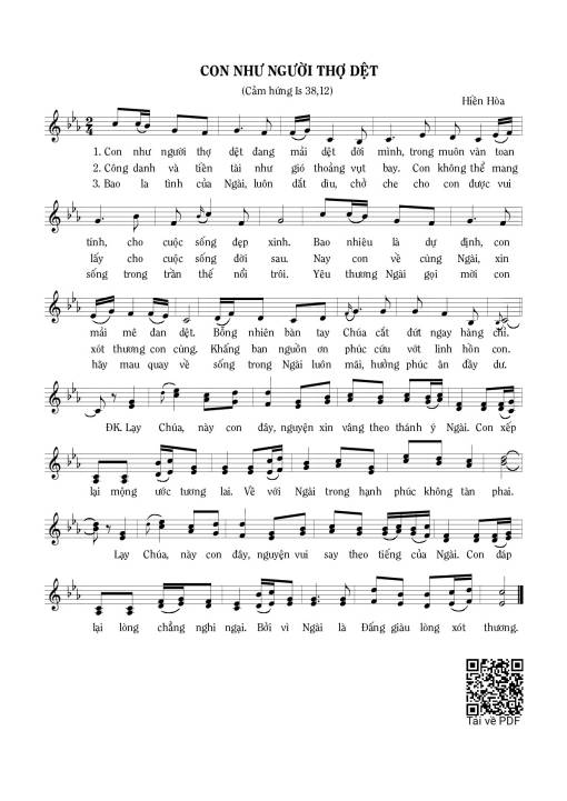 Con như người thợ dệt (Is. 38)