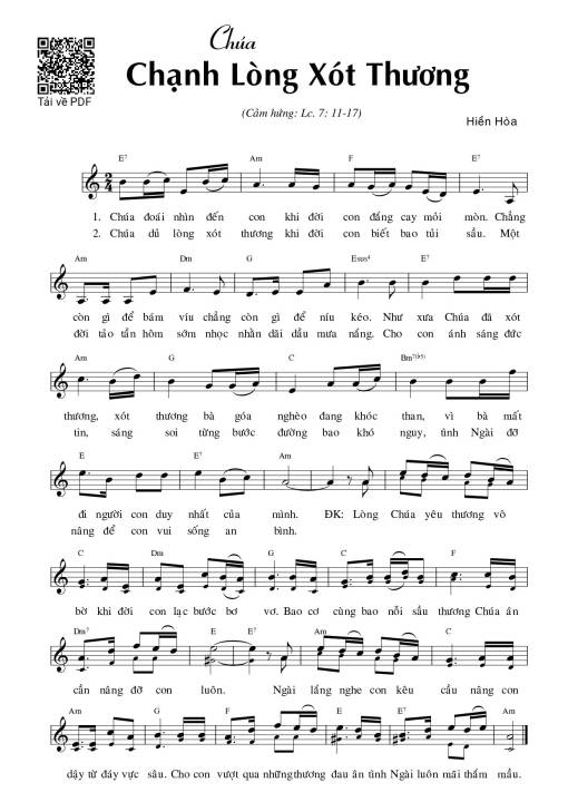 Chúa chạnh lòng xót thương (Lc. 7)