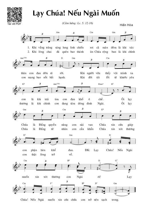 Lạy Chúa! Nếu Ngài muốn (Lc. 5)