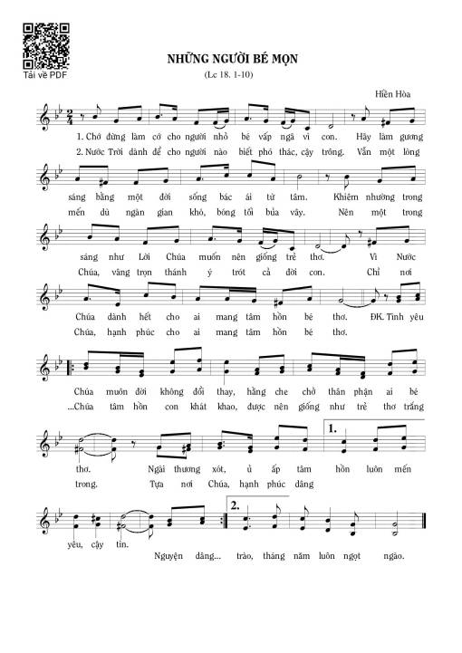 Những người bé mọn (Lc. 18)