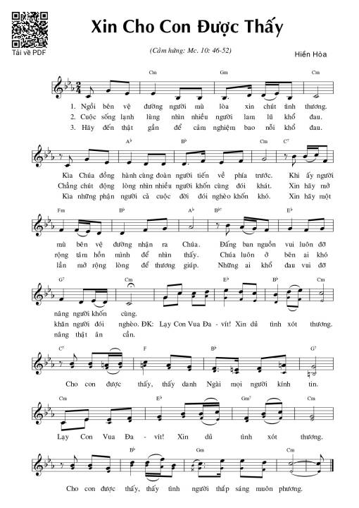 Xin cho con được thấy (Mc. 10)