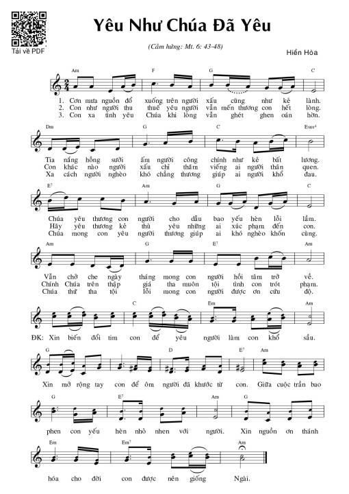 Yêu như Chúa đã yêu (Mt. 6)