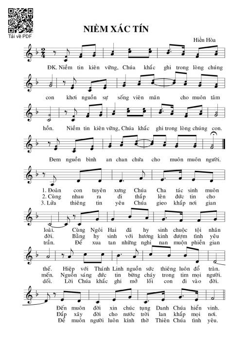 Niềm xác tín - Hiền Hòa