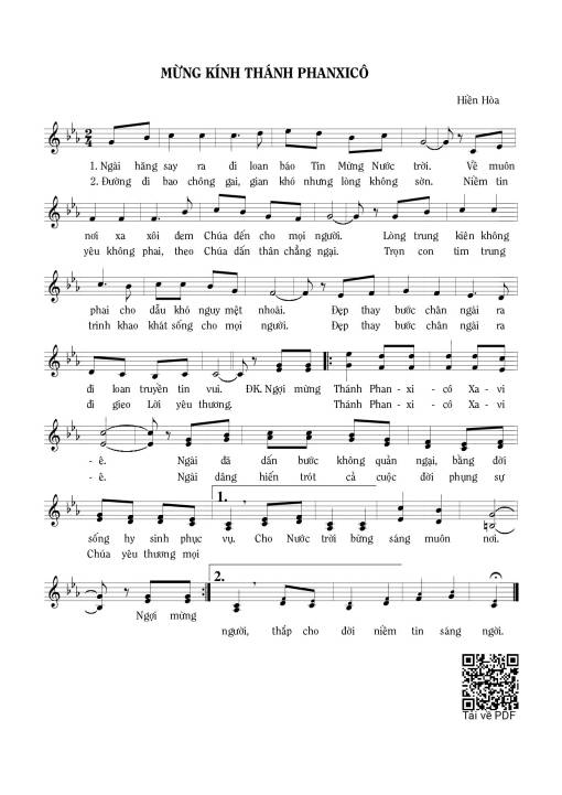 Mừng kính Thánh Phanxicô