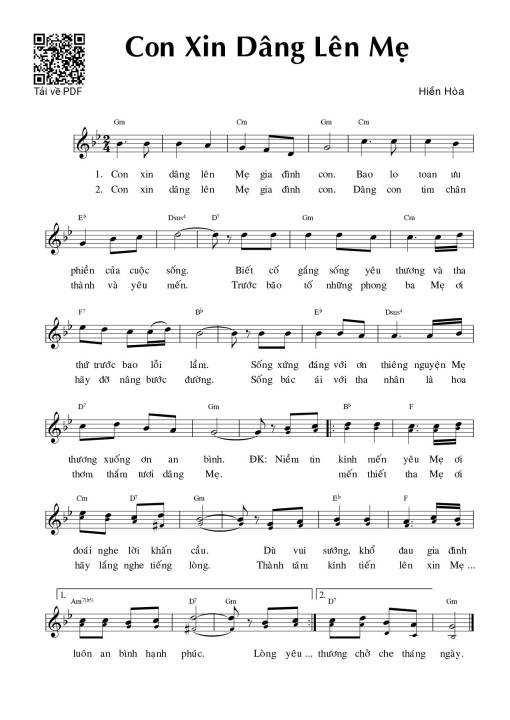 Con xin dâng lên Mẹ