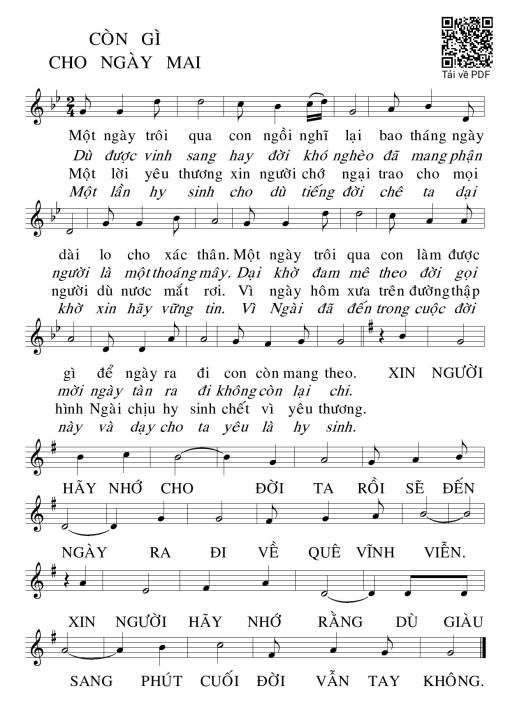 Còn Gì Cho Ngày Mai