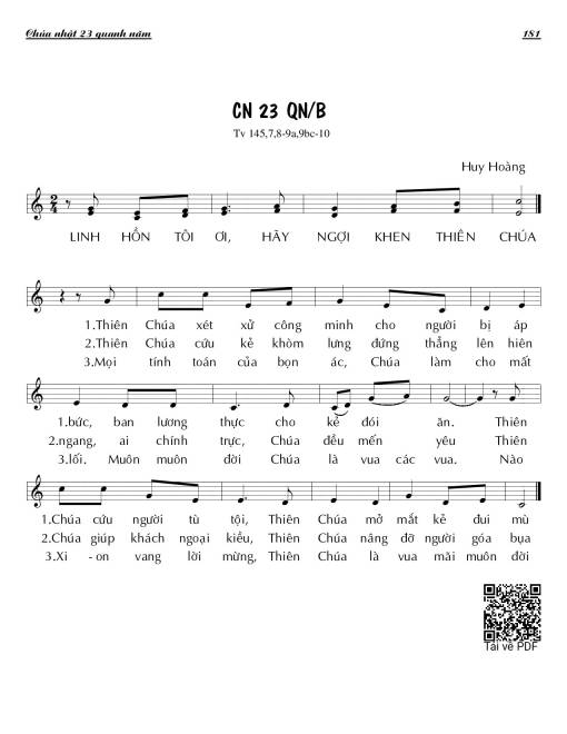 Thánh Vịnh 145, Chúa Nhật 23B Thường Niên