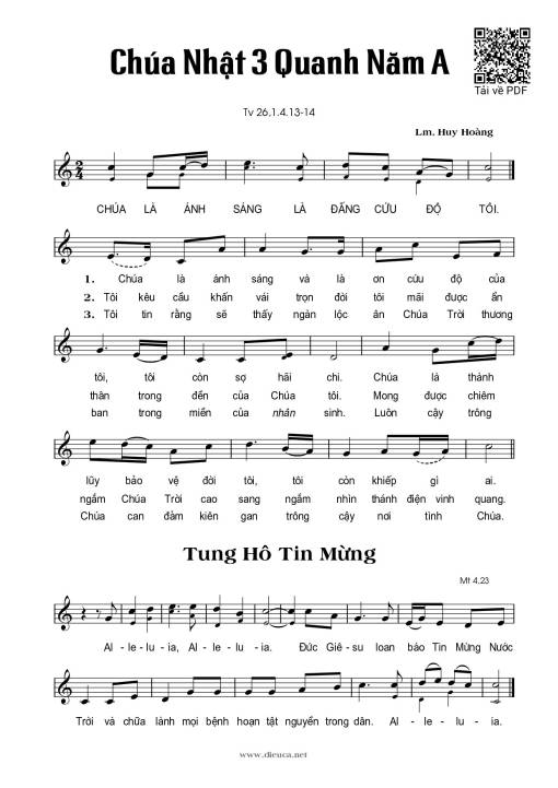 Thánh Vịnh 26, Chúa Nhật 3A Thường Niên