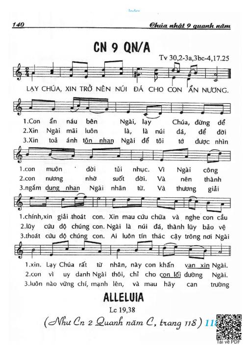 Thánh Vịnh 30, Chúa Nhật 9A Thường Niên