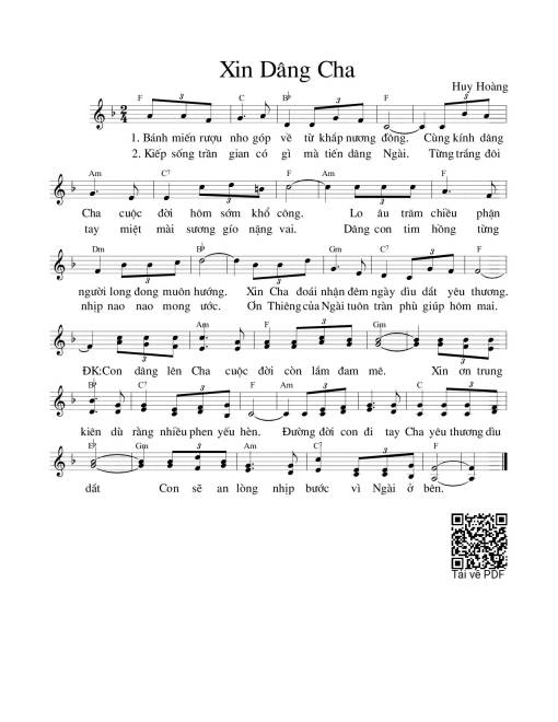 Xin dâng Cha - Huy Hoàng
