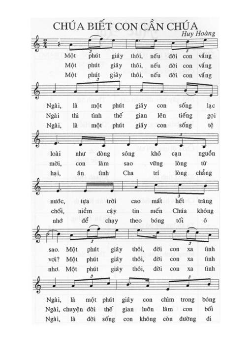 Chúa biết con cần Chúa 