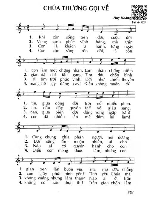 Chúa thương gọi về