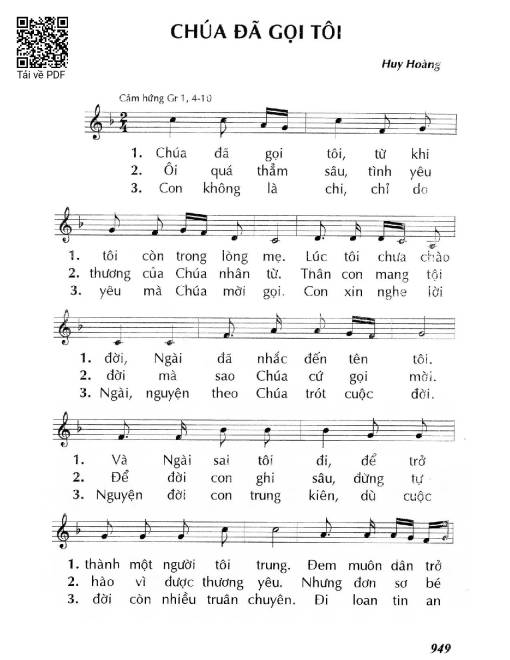 Chúa đã gọi tôi