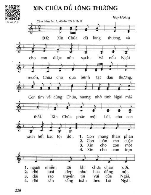 Xin Chúa dủ lòng thương (Mc. 1)