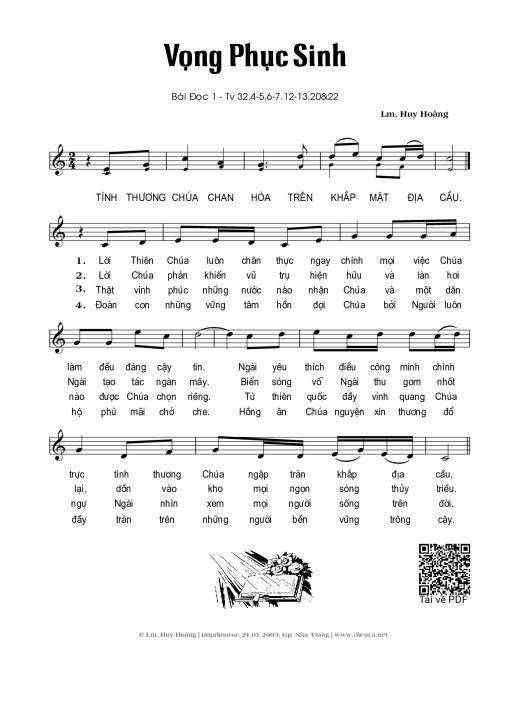 Vọng Phục Sinh – Bài 1 (Thánh Vịnh 32)