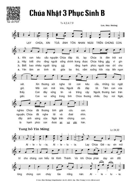 Chúa Nhật 3B Phục Sinh (Thánh Vịnh 4)