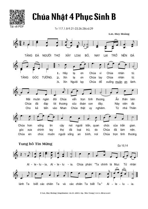 Chúa Nhật 4B Phục Sinh (Thánh Vịnh 117)