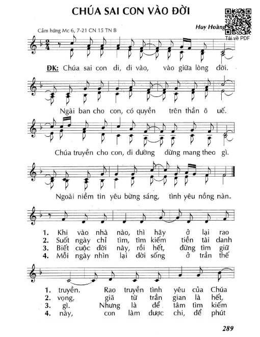 Chúa sai con vào đời (Mc. 6)